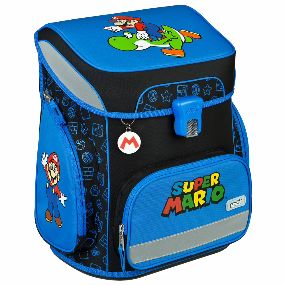 Bộ cặp sách Scooli EasyFit 5 món họa tiết Super Mario 2025 - Ảnh 2